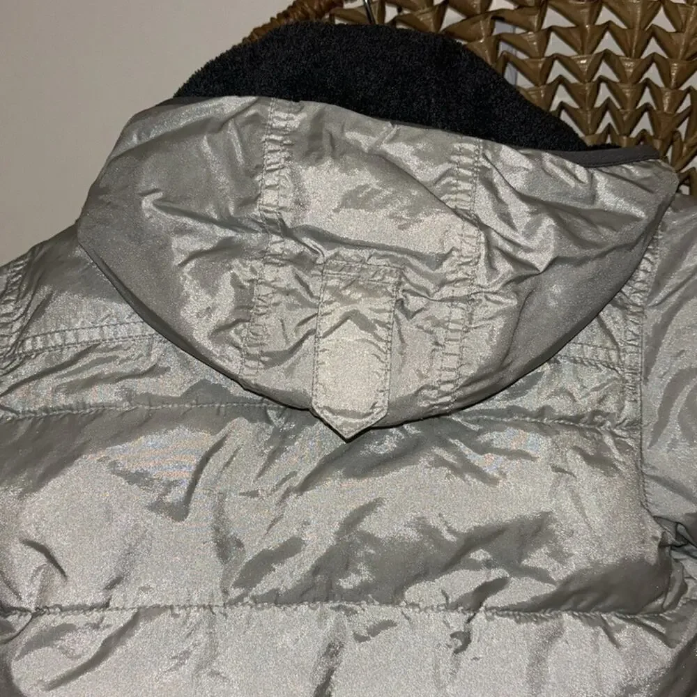 BabyGap boys gray hooded puffer jacket size 18-24 months